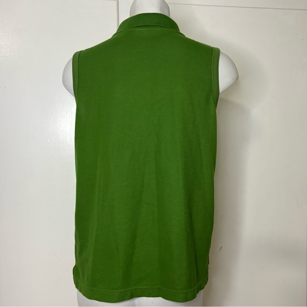 Vintage 80s Basic Essentials Green Collared Sleev… - image 3